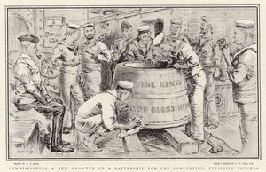 Commissioning a New Grog-Tub on a Battleship for the Coronation, Finishing Touches by William T. Maud